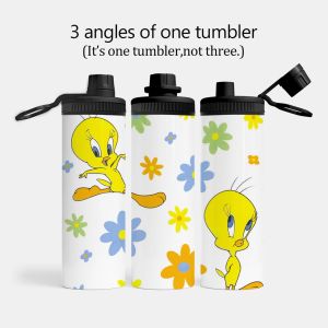 Tweety Bird Insulated Water Bottles Stainless Steel Wide Mouth Spout Lid 600ml Leakproof Double Wall Vacuum Insulated Sports Bottle Lightweight