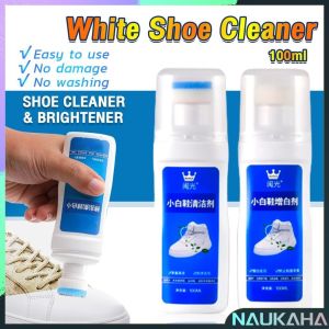 NAU.K 100ml Shoe Cleaner Brightener Remove Stain Shoe Brush White Shoes Professional Bleach