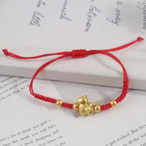 HUIHEYU Chinese Style Horse Year Bracelet New Year Hand Rope 2026 2026 Horse Year Fortune Bracelet Personality Blessing Lucky Pony Red Rope Gift