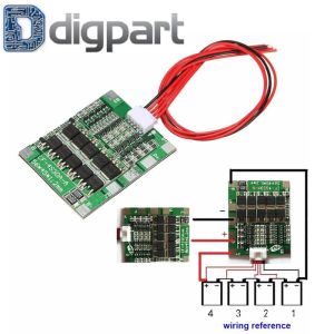Li-Ion Lithium 18650 Battery BMS Packs 4S 30A 14.8V PCB 45x56mm