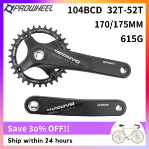 Prowheel crankset square hole MTB Bike 104BCD 170mm 175mm deckas chainring Mountain Bike 30t 32 34 36 38 40T 1x 2x 1 2 speed