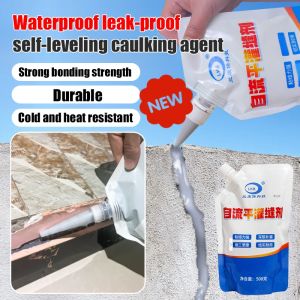 🌟Self-Leveling Caulking Agent For Ground And Roof Crack Repair Materials Waterproof And Leak-Proof Caulking Glue Anti-Aging And Non-Cracking Caulking Agent Suitable For Both Engineering And Home Use