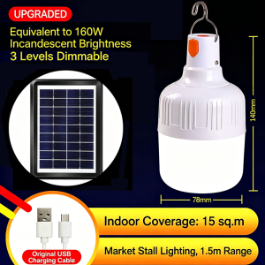 Solar Camping Light 6 Modes Rechargeable LED Lantern Waterproof Emergency Light Powerbank for Brownout Farm Fishing