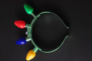 Bulb&Tinsels Thin Side Headband LED Light Up Hair Hoop Fashion Women Christmas Party Hairstyle Headwear Lightweight