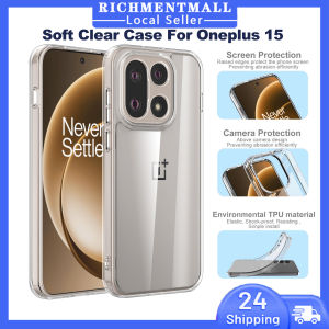 【🔥SG STOCK🔥】RICHMENTMALL Transparent TPU Soft Silicone Clear Cover For Oneplus 15 Clear Case Cover For Oneplus15R Slim Phone Case