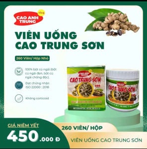 Hũ 260 Viên Ngải Đen Cao Trung Sơn Hỗ Trợ thải độc Xương Khớp Dạ Dày Viêm Xoang trào Ngược U Xơ