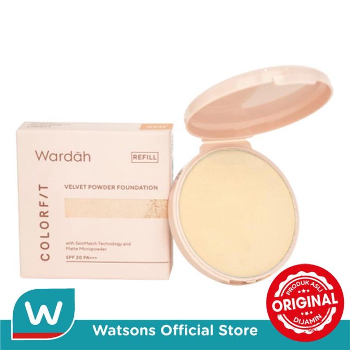 WARDAH Colorfit Velvet Powder Foundation 22N Light Ivory Refill