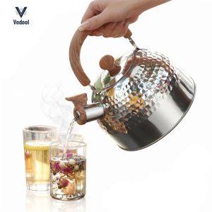 Stainless Steel 3L Tea Kettle with Whistle and Anti-hot Handle for Camping and Home Use Boiling Water and Milk