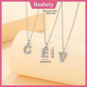 Heabety Thời Trang Shining Thư A-Z Mặt Dây Chuyền Quyến Rũ Vòng Cổ 26 Ban Đầu Bảng Chữ Cái Tên Xương Đòn Chuỗi Đảng Ngày Valentine Trang Sức Quà Tặng
