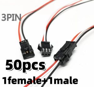 50PCS/SET Konektor Kabel Soket DC JST SM 2pin JST Male female Connector SM2P dengan Silicon kabel 22AWG lentur