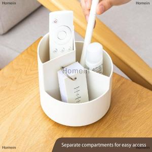 [COD] Homein White Division And Layering Rotating Pencil Office Desktop Multifunctional Storage Stationery Supplies Beauty Tools