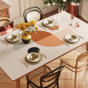 Taplak Meja Tahan Panas Leather Kulit Alas Meja Ruang Tamu/Meeting/Ruang dapur/Meja Makan Ketebalan 1.2mm Anti Lecet/Air/Noda/Minyak