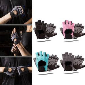 CRYSTAL Breathable Weight Lifting Gloves Curved Open Back Non-Slip Fitness Exercise Gloves Convenient Shockproof Cycling Motorcycle Gloves Men