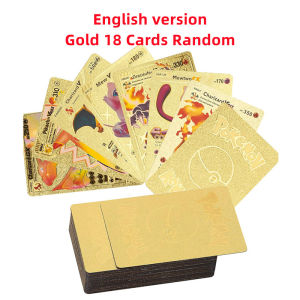 18/36/54Pcs English Gold Black Silver Pokemon Cards Colorful Charizard Pikachu GX EX Battle Trainer Cards Collectibles Game Booster Toys