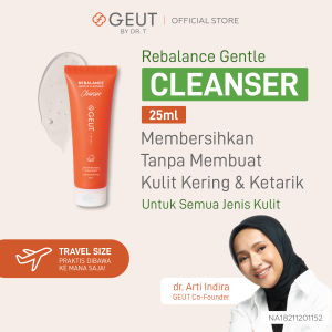 GEUT REBALANCE Gentle Cleanser 25ml | Pembersih Wajah / Muka Membersihkan Tanpa Membuat Kulit Kering Ketarik Face Cleanser Untuk Semua Jenis Kulit