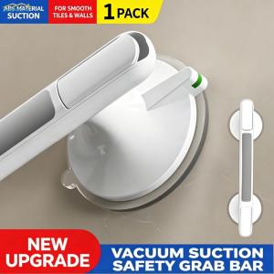 [SG Seller]Heavy Duty Suction Cup Handrail No Punch Safety Grab Bar for Bathroom Shower Glass Door Anti Slip Handle