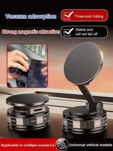 🔥Hot selling product🔥 3-axis adjustable angle phone holder foldable phone holder magnetic car phone holder 3-axis adjustable angle foldable 360 degree adjustable length for cars easy to install easy to remove does n