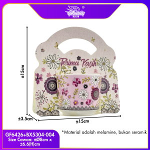 100/192SET DOORGIFT CAWAN MELAMINE | WEDDING DOORGIFT | GOODIES BOX | CUP GIFT SET | HADIAH CAWAN