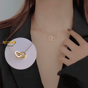Kalung Titanium Terbaru 2024 Asli Wanita Anti Karat Liontin Hati Aksesoris Premium Korea