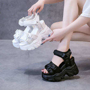 Giày Sandal Đế Xuồng Dày Phong Cách La Mã Thời Trang Mùa Xuân Mới