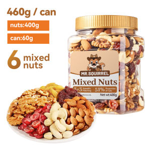 Mr.Squirrel 6 IN 1 Mixed Nuts Trail Daily Nuts Dried Fruits and Nuts Ready to Eat Nuts Healthy Snack Slimming Meal Replacement
