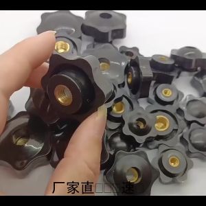 HCdailyToolsMix Black White Carbon Steel Plum Hand Tighten Nuts M4 M5 M6 M8 M10 M12 Handle Thread Star Mechanical Thumb Nut Througuh/Blind Hole Clamping Knob Manual Nuts