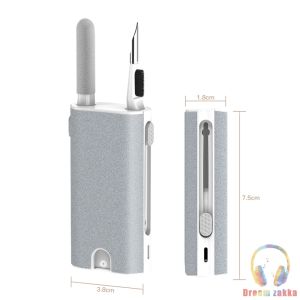 5 in 1 Phone Screen Cleaning Tools with Spray Port Portable Earphone Cleaning Pen Multifunctional Accessories for Airpods 3