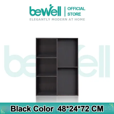 Bewell Bookshelf Rack Organizer Utility cabinet Bookcase Storage Cabinet Display Shelf