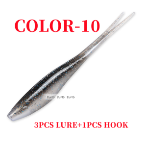 3ชิ้น/ถุง18กรัม TPE นุ่มเหยื่อข้ามล่อตกปลา