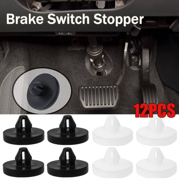 12Pcs Brake Switch Stopper Car Truck Auto Rubber Brake Pedal Pad Plastic Brake Light Switch
