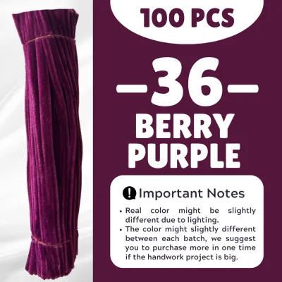 MY Ready Stock 100Pcs Colorful Chenille Stems Pipe Cleaners Assorted Colours Art and Craft