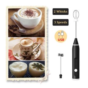 【SHIP IN 24H】 Automatic Beaters Multipurpose 3 Gear Adjustable USB Rechargeable Electric Milk Frother For Coffee shop Eggs Stiring Kitchen ToolsStainless Steel Balloon Wire Whisk Egg Beater Mixer Baking Utensil Cream Mixer