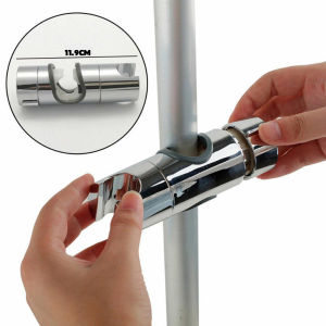 ADJUSTABLE HAND SHOWER HOLDER CHROME For Slide Bar 360 Degree Rotation Sprayer Shower Arm Holder Bracket