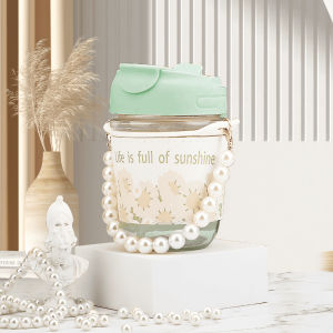 Murah Banget - Botol Tumbler Cute / Gelas Kaca Tahan Panas / Gelas Kaca Simple / Botol Minum Kaca Aesthetic / Tumbler Kopi Kaca