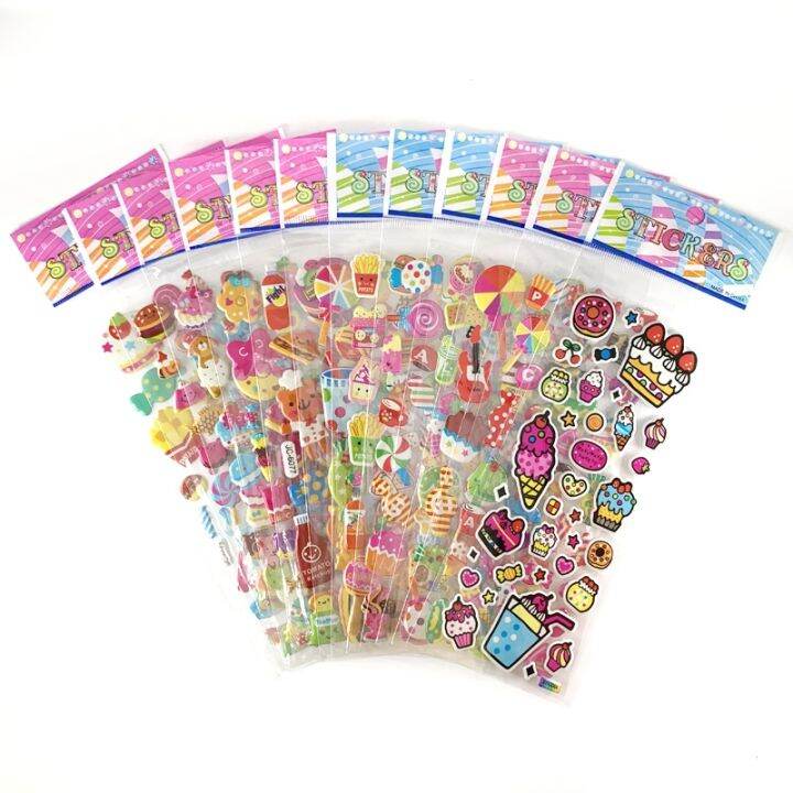 hot【DT】 Sheets/Pack Cream Stickers Scrapbooking 3D Kawaii Sticker For ...