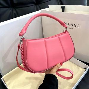 QHJFI Fashion Tas Wanita Ada Tali panjang Model Polos Penutup reseleting