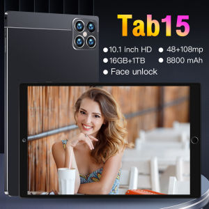 【CAN COD+READY】Khan Academy Kids Android Tablet Tab15 10.1Inch 4G 5G WiFi Network 10core Dimensity 9000 Dual SIM Card Suitable For Android 12 Computer System Smart Tablets 16GB RAM + 1TB ROM Memory Dual 48MP 108MP Camera 1440*3200 Game Board 8800mah batte