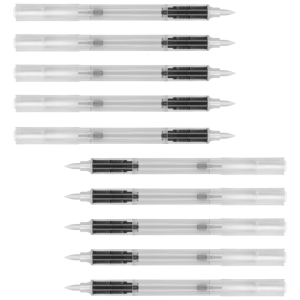 Pack Of 10 Refillable Marker Pen Empty Tube With Smooth Ink Flow Transparent Barrels For Art Projects Office Use