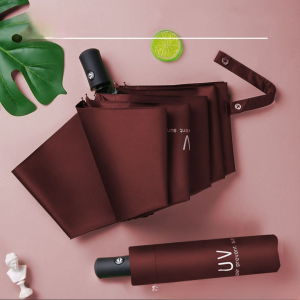 Durable Automatic Umbrella Black Rubber Material Sturdy For Daily Commute All Weather Umbrella​