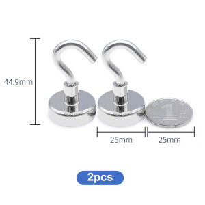 ECILY 2PCS Strong Mag/netic Hooks Heavy Duty Mag/net Hook Kitchen Bar Storage Mag-netic Hooks Key Storage Hooks Multi-Purpose Mag/net HookRefrigerator Storage Seamless Non-drilling M/agnetic Suction Cup Holder Hook