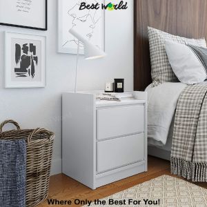 Best MELTON ET 8003 Bedside Table / Night Stand / End Table With High Quality Lamination (Sonoma Oak / Columbia Walnut / White)