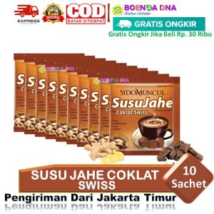 COD Susu Jahe Coklat Swiss Sidomuncul 10 Sachet Terlaris