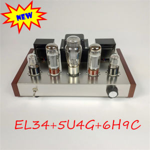 El34 tube amplifier kit diy single-ended Class A fever power amplifier 5U4G 6h9c+EL34B 13w+13w เครื่องขยายเสียง