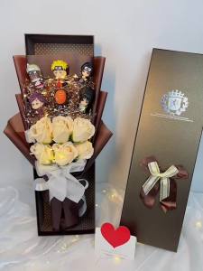ของขวัญวันเกิดเด็กผู้ชายช่อดอกไม้รูปมือนารูโตะความรักทางไกลของขวัญสร้างสรรค์วันวาเลนไทน์พิเศษสำหรับแฟน