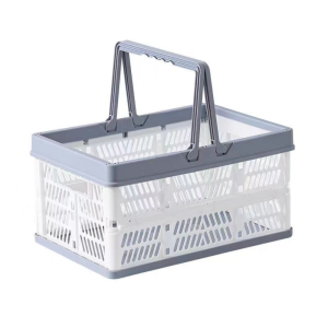 Foldable Portable Plastic Storage Basket Multifunctional Desktop Snack Storage Basket Car Storage Basket