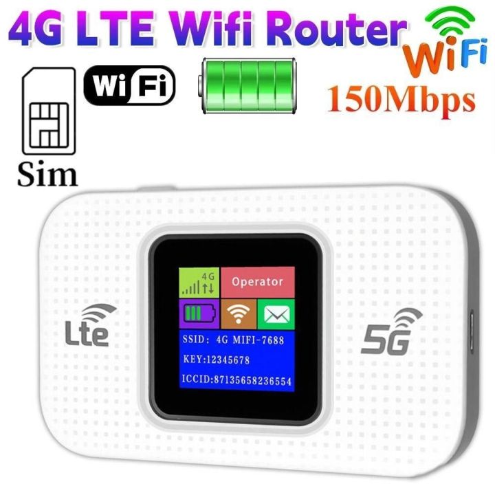 Pocket WiFi Router, Mini 4G LTE Hotspot Router, Portable 3000mAh ...