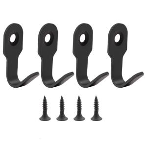 4Pieces Sturdy Stainless Steel Wall Hook Suitable for Various Surfaces Includes Screws and Adhesive for Easy Mounting