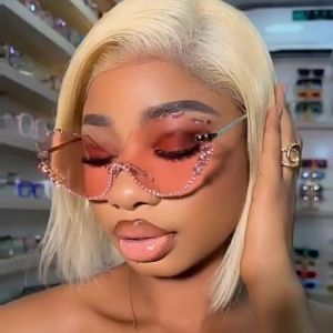 2024 Personalized Diamond-Embellished High-End Womens Sunglasses  bling Luxury Sunglasses