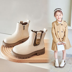 QBELY Bốt Trẻ Em Thời Trang Bốt Da PU Giày Trẻ Em Mùa Đông Mới Bốt Đi Tuyết Giữ Ấm Chân Chống Trượt Cho Bé Gái Công Chúa