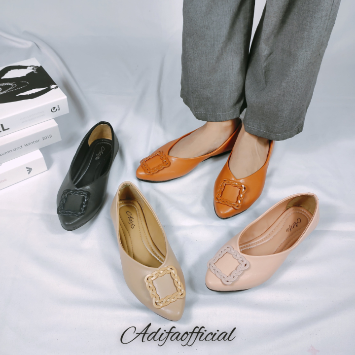 Adifa Shahila Flat shoes Wanita Sol Karet Lazada Indonesia